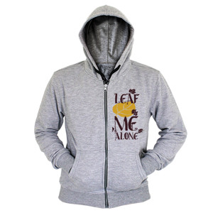 Hoodie Zipper Leaf Me Alone