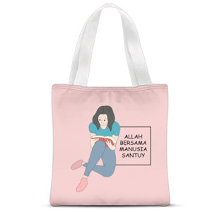 Tas Tote Fullprint Totebag- Santuy