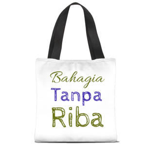 Tas Tote Fullprint Bahagia Tanpa Riba