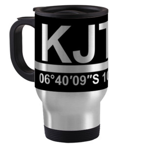 Travel Mug Kode IATA Bandara Kertajati Jawa Barat KJT