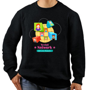 Jaket Sweater Kaos Social Media Network 8 (SB852)