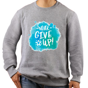 Jaket Sweater Sweater Pria Never Give Up