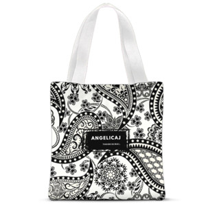 Tas Tote Fullprint Batik - White