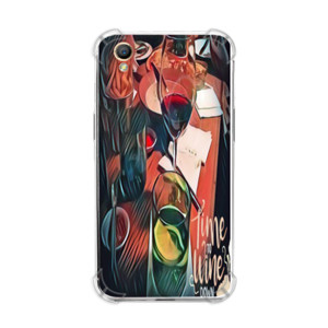 Softcase HP Motif Abstrak Wine Casing HP