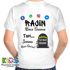 Kaos Baju Rajin Baca Status & Jarang Baca Quran