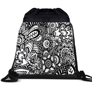 Tas Serut BUNGA HITAM PUTIH