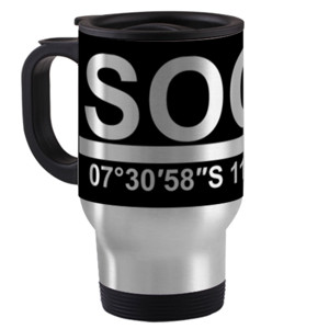 Travel Mug Kode IATA Bandara Adi Sumarmo Solo Surakarta SOC