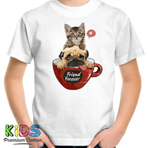 Kaos Pug & Cat