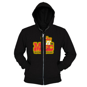 Hoodie Zipper Stay home & play music 2