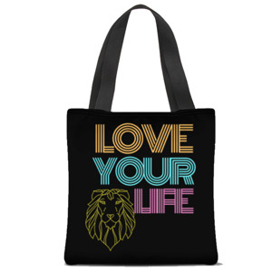 Tas Tote Fullprint Love Your Life Leo