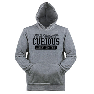 Jaket Hoodie Kaos Albert Einstein - Curious 3 (SBD22)