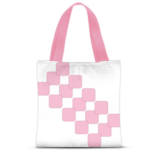 Tas Tote Fullprint Kotak  Pink 2