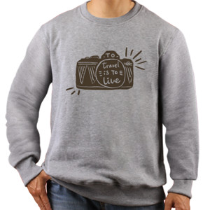 Jaket Sweater To Travel is To Live - Girl