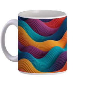 Mug Warna warni Gelombang