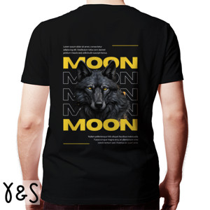 Kaos Wolf Moon Night Streetwear