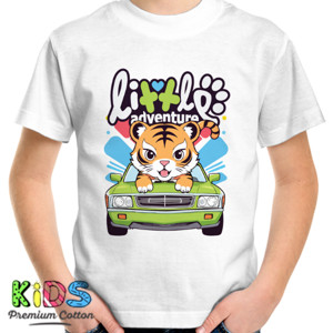 Kaos Anak Little Adventure Anak Harimau Lucu