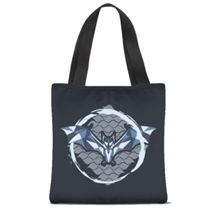 Tas Tote Fullprint Abstract Geometric Night Bat
