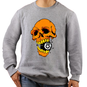 Jaket Sweater Ball eight skull