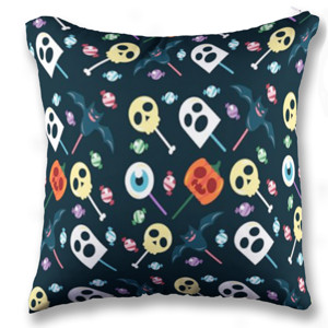 Bantal Halloween Candy Pattern Vector