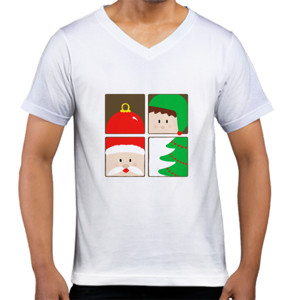 Kaos  Kubic - Kaos Pria V-Neck by Co_mbro