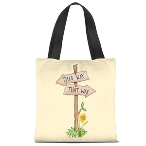 Tas Tote Fullprint This way That way