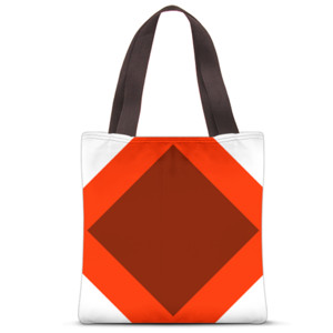 Tas Tote Fullprint Tas Kotak Merah - Merah Dara