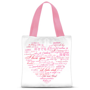 Tas Tote Fullprint Cinta dalam berbagai bahasa
