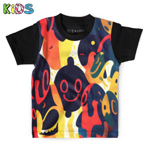 Kaos Anak Full-Print Abstrak Warna 2