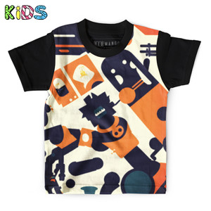 Kaos Anak Full-Print Pola Abstrak 7