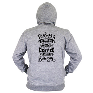 Hoodie Zipper Coffee & Sarcasm