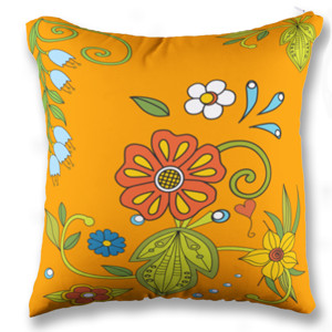 Bantal Bunga hias paterns
