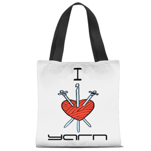 Tas Tote Fullprint I Love Yarn
