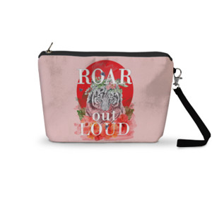 Pouch Trapesium Roar Out Loud, Tiger on red moon