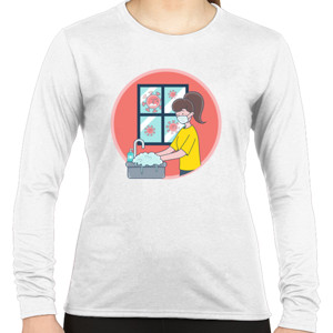 Kaos use mask and washing hands