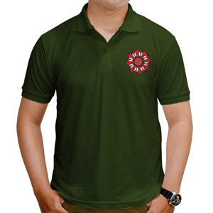 Kaos Polo Bunga Merah (Red Flower)