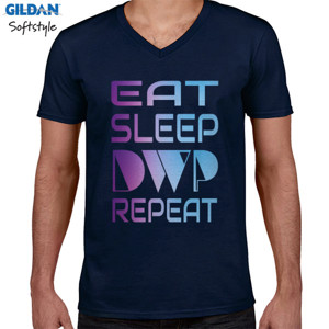 Kaos Eat Sleep DWP Repeat V-Neck (unofficial)