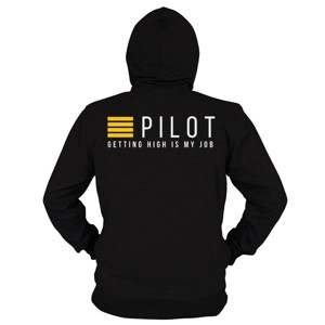 Hoodie Zipper pilot getting high