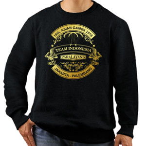 Jaket Sweater TIM PARALAYANG INDONESIA RETRO GOLD (2 SIDED)