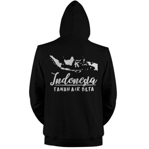 Jaket Hoodie Indonesia Tanah Air Beta - print belakang 