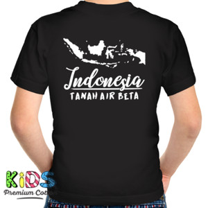 Kaos Indonesia Tanah Air Beta - print belakang 