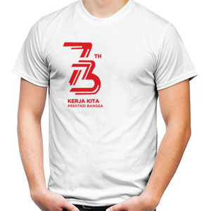 Kaos Indonesia 73 Tahun Putih