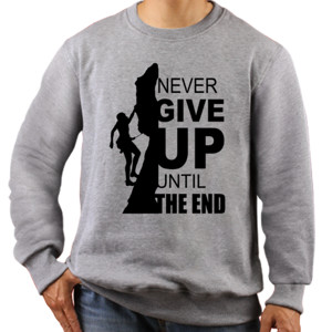 Jaket Sweater never give up