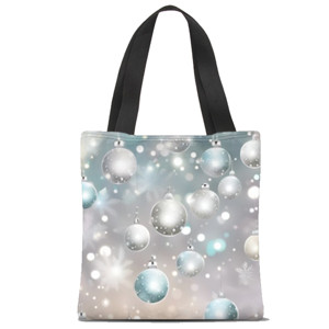 Tas Tote Fullprint Silver bells pattern