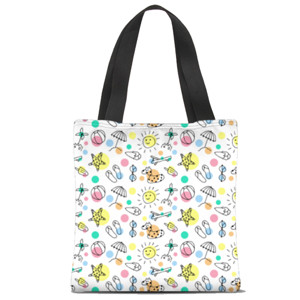 Tas Tote Fullprint totebag fullprint doodle summer pattern