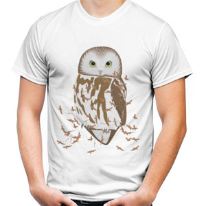 Kaos Burung Hantu Coklat