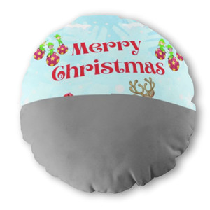 Bantal Bulat Merry Chsristmas Santa Claus / Selamat hari natal 