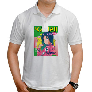 Kaos Polo Kaos Tema Anime - Doodle Kawaii Lucu