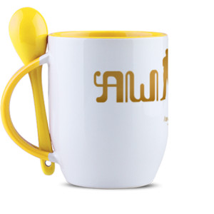 Mug Sendok Spoon glass “Awakmu” it means you