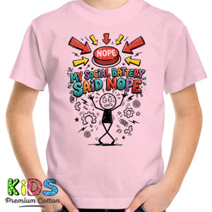 Kaos Kaos Stickman Nope My Social Battery said Nope