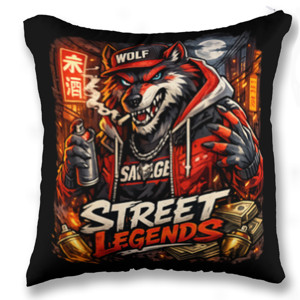 Bantal Bantal Sofa Kotak Street Legends Wolf